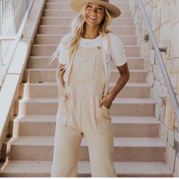 Roolee Pants - Roolee Honey Sugar Tie Overalls Cotton Small Boho Cottagecore Coastal‎ Cowgirl